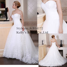 Cheapest and Most popular 2015 sweetheart tulle lace mermaid wedding dress